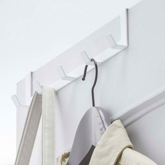 山崎実業 ドアフック スマート ドアハンガー ワイド ホワイト 7649 ｜ ドアハンガー フック収納 バッグ..