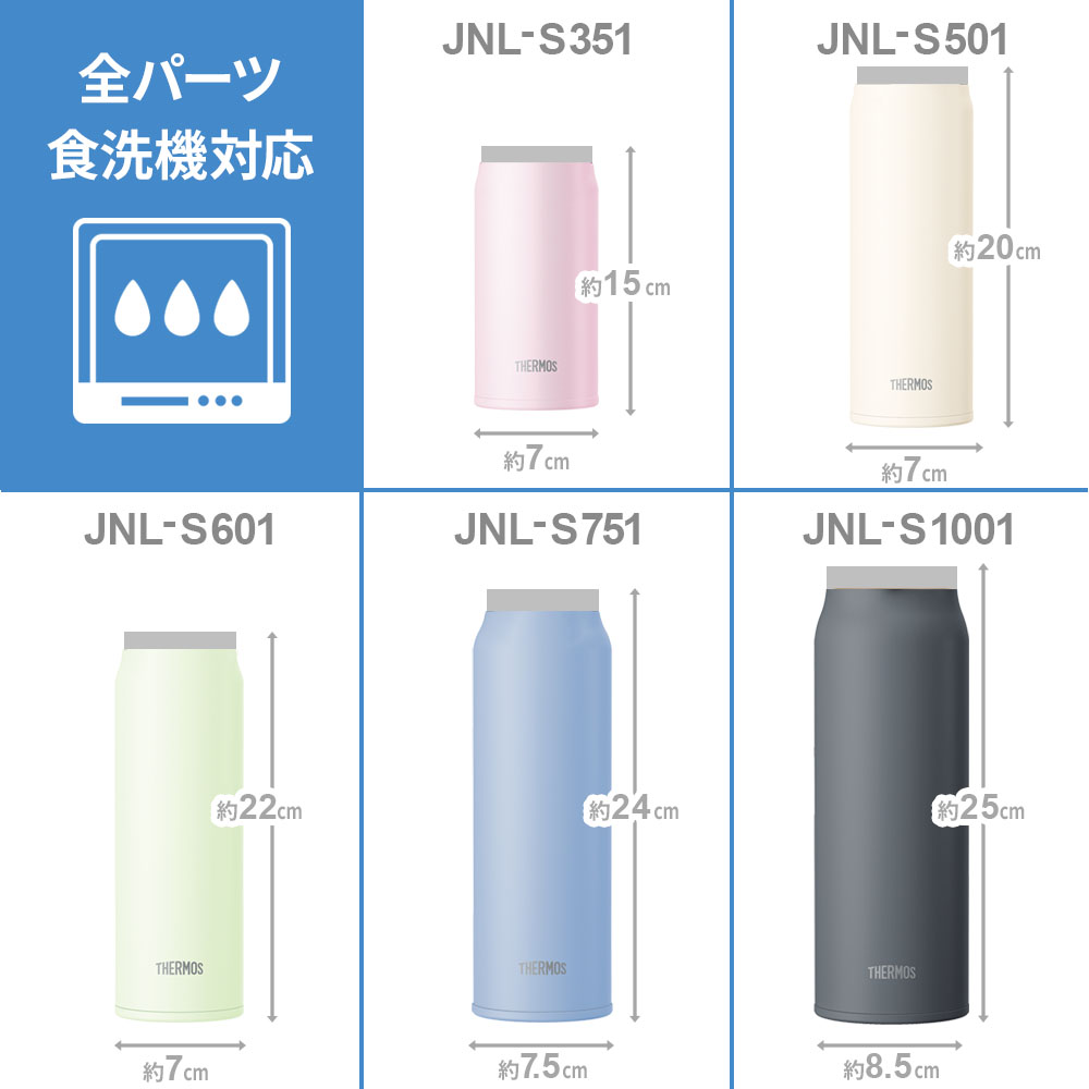 サーモス 水筒 真空断熱ケータイマグ JNL-S シリーズ 350ml 500ml 600ml 750ml 1L ...
