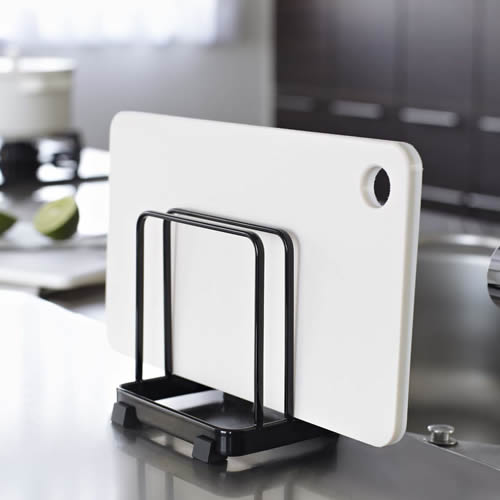 山崎実業 まな板たて tower タワー カッティングボードスタンド ブラック 7136 ｜ おしゃ ...