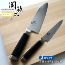 貝印 関孫六 ダマスカス 包丁2本 + まな板 3点セット (三徳包丁 刃渡り16.5cm AE5200 + ペティナイフ 12cm AE5202 + 桧まな板 39×24cm AP5221) ｜ 高級