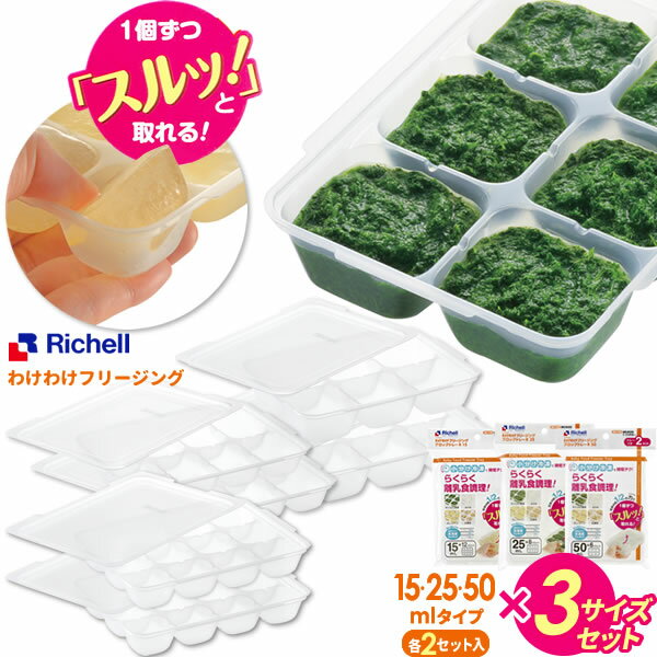 ベビー用品 離乳食保存容器 わけわけフリージング ブロックトレーR 25 リッチェル ワケワケフリ-ジングトレ-R25