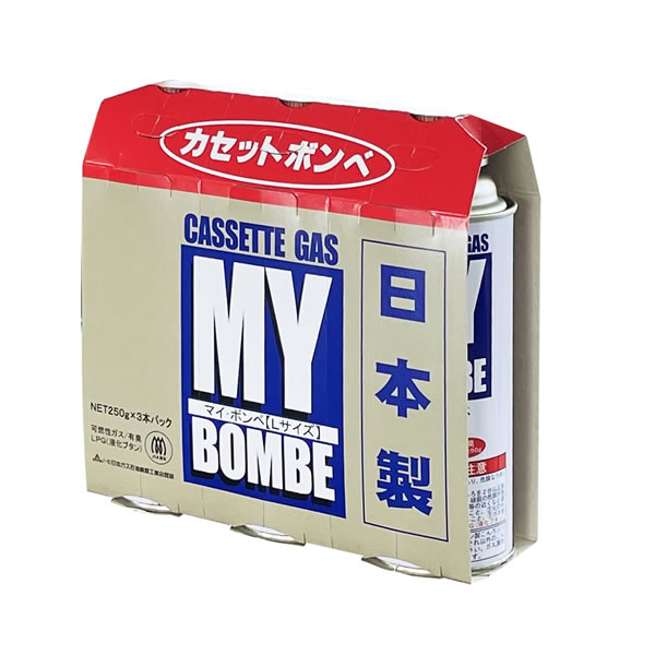日本製 ニチネン マイ・ボンベ L 3本組 単品（3本入） 3本組 ｜ ボンベ ガスボンベ 日本製 マイボンベ カセットボンベ カセットコンロ 卓上コンロ アウトドア 災害用 燃料 バーナー 鍋