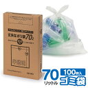 ゴミ袋 丈夫な厚口 ポリ袋 70L 半透明 100枚 HD-893 | 箱入り 厚手 70リットル 破れにくい ごみ袋 シャカシャカ コストコ ゴミ箱 収納 取り出しやすい 引越し 断捨離 剪定 枝木
