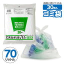 ゴミ袋 丈夫なポリ袋 70L 半透明 30枚 HD-700 | 袋入り 破れにくい 70リットル 強力素材 ごみ袋 シャカシャカ コストコ ゴミ箱 引越し 断捨離 強い 厚み 0.025ミリ 剪定 枝木
