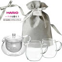 HARIO ハリオ ギフトセット 茶々急須とラウンドマグ2個 （茶茶急須 丸 700ml/ラウンドマグ2個セット） 誕生日/一般ギフト ｜ プレゼント 誕生日プレゼント ギフト セット 包装 お祝い 丸い