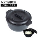 レンジで ご飯一合炊き ブラック F2673 | 電子レンジ 調理器具 レンジ調理器 便利 調理グッズ 簡単 時短 容器 お米 炊飯 レンチン タイパ 一人暮ら...