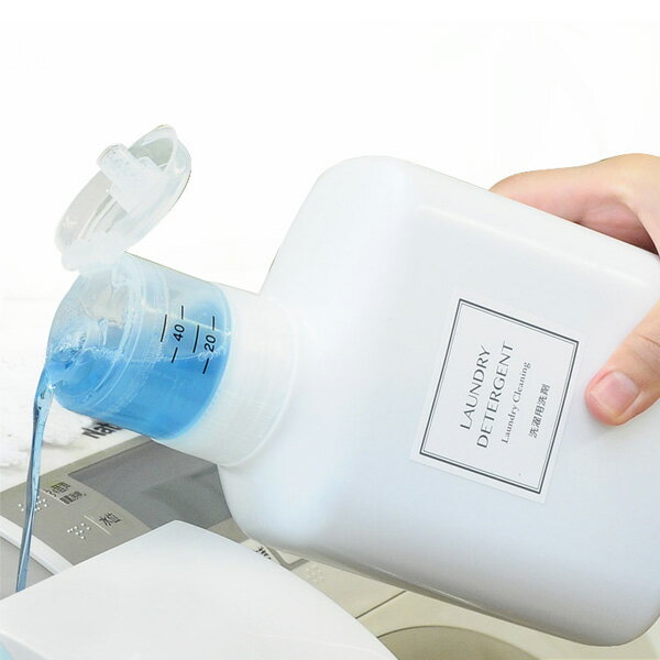 詰め替え容器 押して計量 詰め替えボトル 1000ml ホワイト W00109 ｜ ランドリーボ...