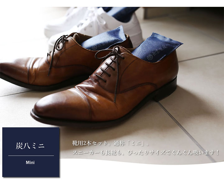 炭八 ミニ 0.2L×2 靴用 ネイビー 2本...の紹介画像3
