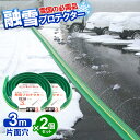 融雪ホース 大研の融雪プロテクター 3m 片面穴 グリーン 