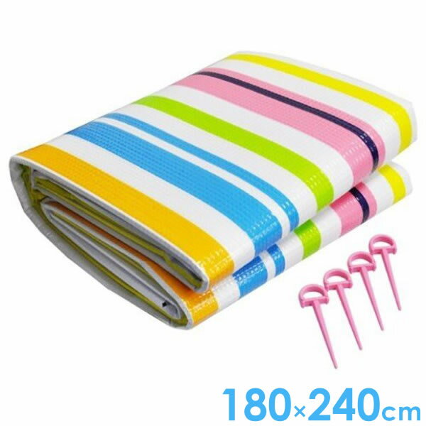 レジャーシート クッションレジャーシート 新天の川 3畳 180×240cm ストライプ PS-30