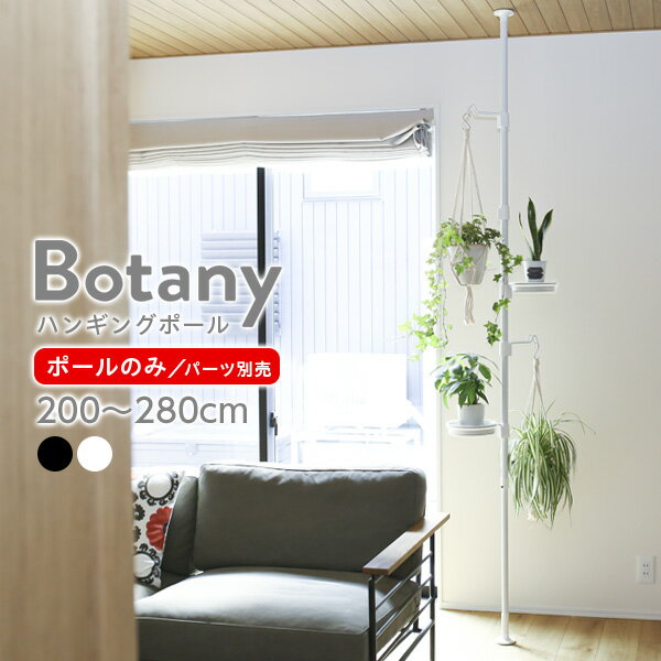 リッチェル ボタニー ハンギングポール【ポールのみ】 選べるカラー:ブラック/ホワイト | 観葉植物 突っ張り 吊り下げ おしゃれ インテリア 屋内 室内 吊り...