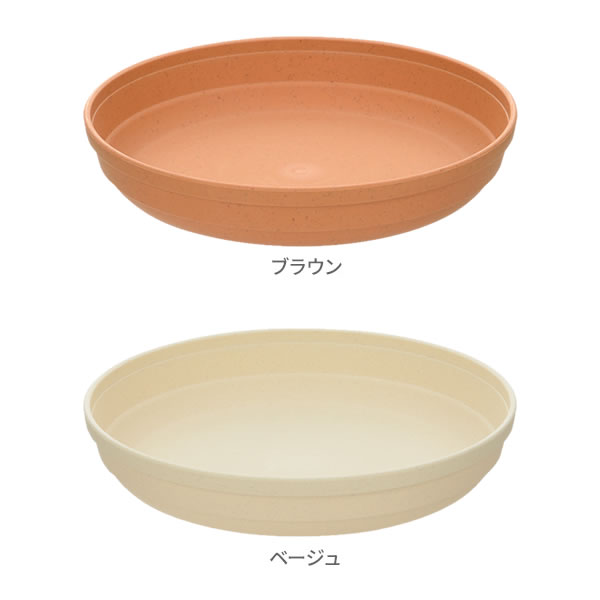 リッチェル 植木鉢 受け皿 ひよっこ プレート 8号 ブラウン / ベージュ ｜ 鉢 ソー...