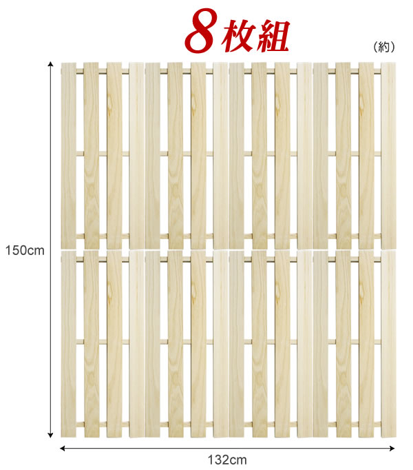 押入れすのこ 桐すのこ 押入れ用 M 33×75cm 2枚組 ×4セット ｜ 桐 木製 湿気対策 ...