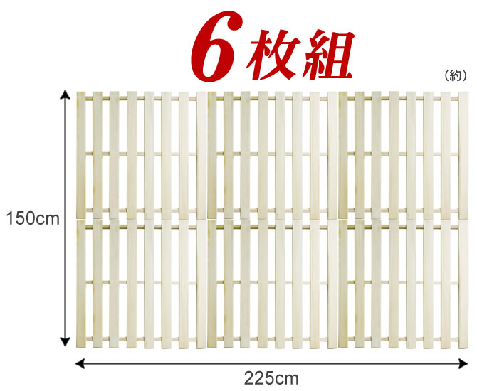 押入れすのこ 桐すのこ 押入れ用 LL 75×75cm 2枚組 ×3セット ｜ 桐 木製 湿気対策 ...