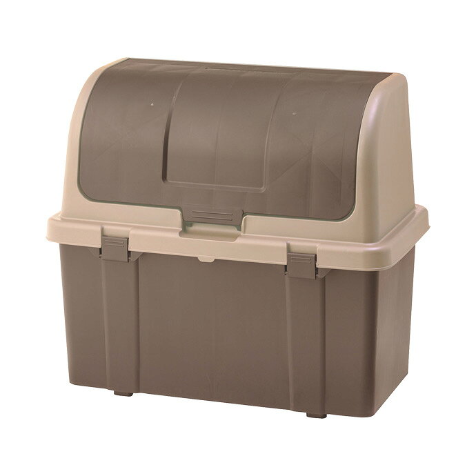 リッチェル ゴミ箱 屋外 大容量 TU分別ストッカー(仕切り付き) 220L ブラウン W220C | ごみ箱 ダストボックス ベランダ ゴミ ストッカー 大型 外置き 外用 室外 人気 たくさん [2]