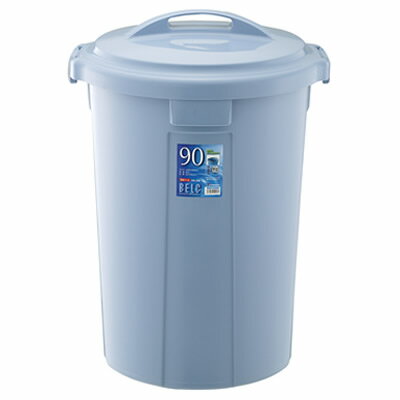 ごみ箱 ベルク ペール 90L ブルー 本体・フタセット 90N ｜ ポリバケツ ペール 分別 屋外のサムネイル
