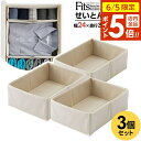 【6/5 店内全品P5倍】天馬 仕切りケース Fits ファブリック せいとんボックス L(幅24×奥行33×高さ11cm) 3個セット | 引き出し 整理 イ...