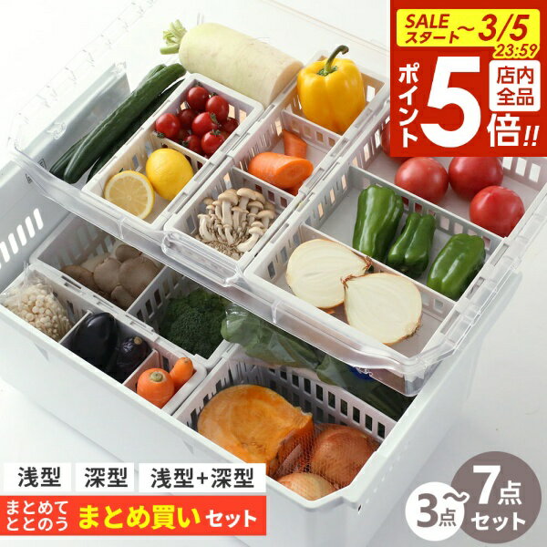 【3/5 全品ポイント5倍】リッチェル 冷蔵庫収納ボックス トトノ（totono） 野菜・冷凍室用  ...