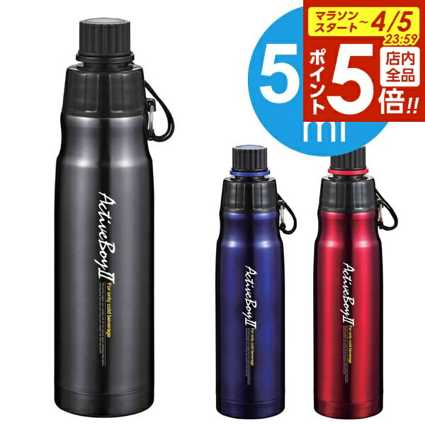 【4/5限定 全品ポイント5倍】水筒 直飲み アクティブボーイ2 500ml ｜ スポーツボトル ステンレス 真空断熱 保冷専用 スポーツ キャンプ アウトドア 遠足 運動会 シンプル 男の子 女の子 大人