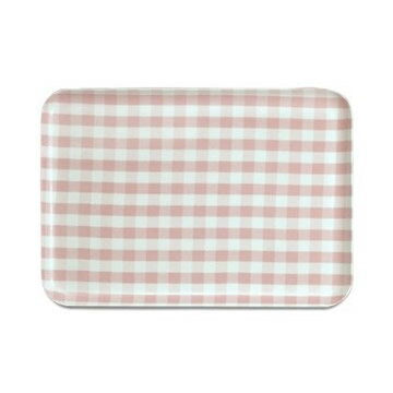 樂天商城 - トレイ STトレー ミルキーチェック M ピンク ｜ テーブルトレイ チェック柄 食洗機対応