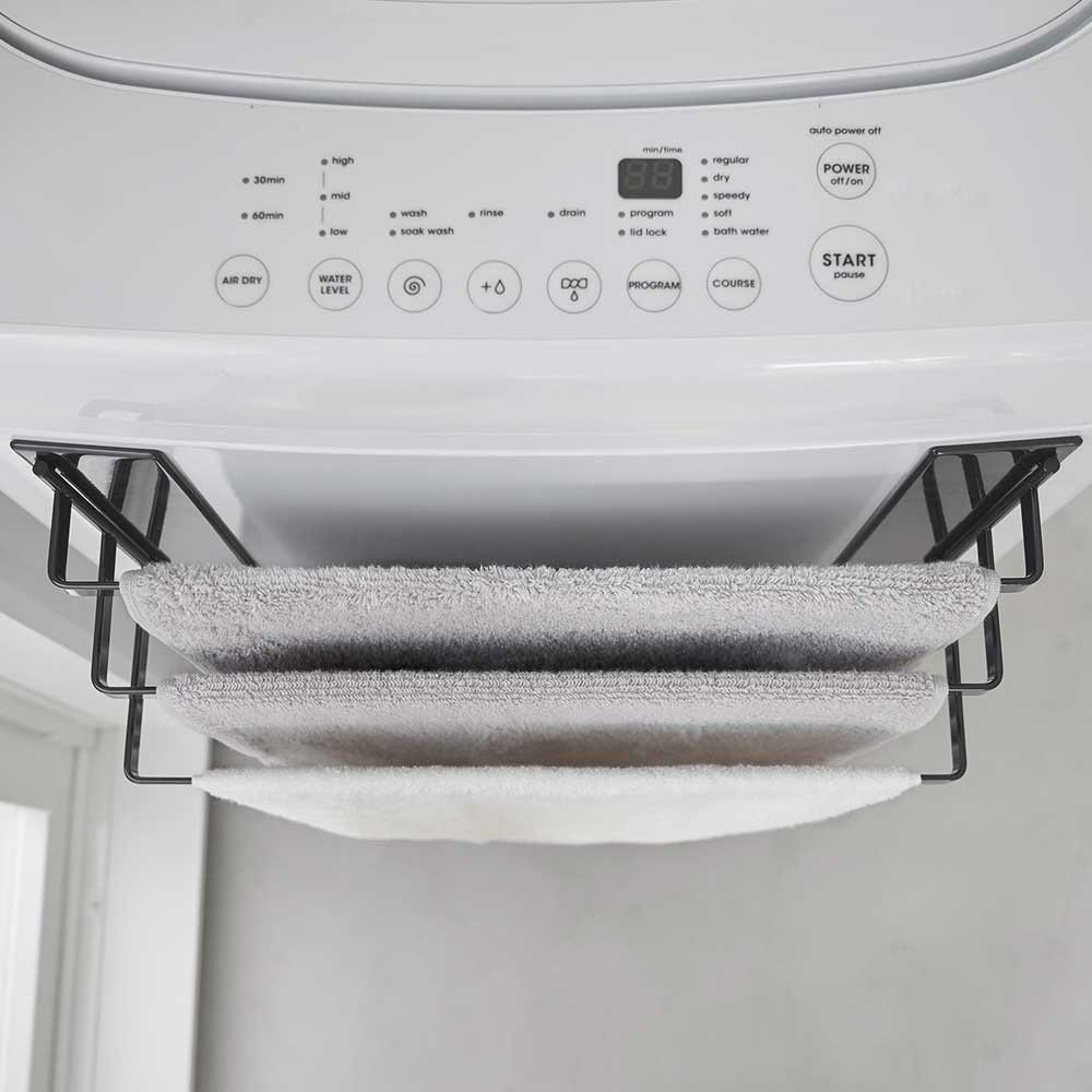 山崎実業 tower タワー 洗濯機前マグネットタオルハンガー 3連 ホワイト ブラック 3796 3797