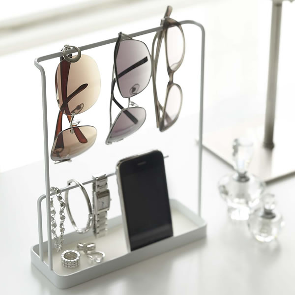 山崎実業 tower タワー サングラス＆アクセサリースタンド ホワイト 6987