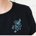 1000円 ポッキリ \ ハイビスカス 刺繍 / \高品質 /よれない 透けない 高品質 男女兼用 クルーネック Tシャツ 綿100% 半袖