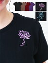 \9サイズ 高耐久 / 蓮の花 ハイビスカス 刺繍 アジアン ユニフォーム マッサージ セラピスト【 4color よれない 透けない 高品質 男女兼用 クルー...