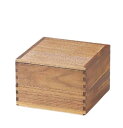 J-kitchens 重箱 日本製 木製 ウォールナット60二段重 内黒 （1組) 18.2cm 御節