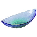 東洋佐々木ガラス 皿 珊瑚の海 さんごのうみ 舟型洗鉢 日本製 (ケース販売) グリーン 約20×10.5×6cm 60個入 WA3306