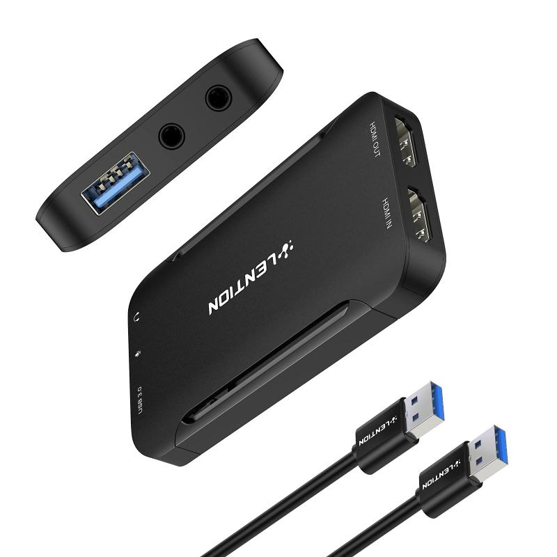 LENTION HDMI キャプチャーボード 1080p60HZ USB3.0 ゲームキャプチャー ビデオキャプチャ Switch/PS4/Xbox One対応 Windows/Linux/Mac OS X ゲーム配信 テレワーク Web会議