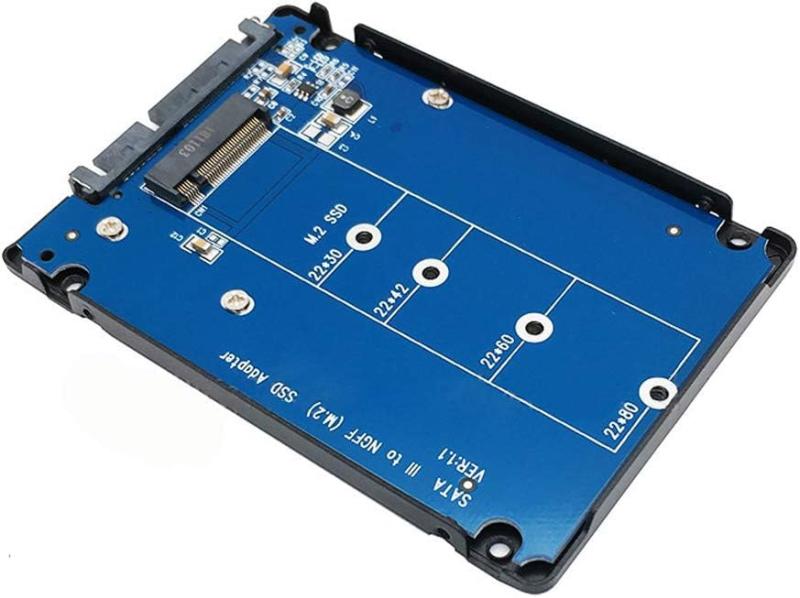 SATA M.2 SSD → 2.5インチ SATA 変換 アダプター 7mm厚 放熱性に アルミ製 ケース SATA M.2 SSDのみ対応 PCIe NVMe SSDとPCIe AHCI対応不可