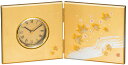 中谷兄弟商会 山中漆器 屏風時計(中) 金銀箔 華かすみ33-4208
