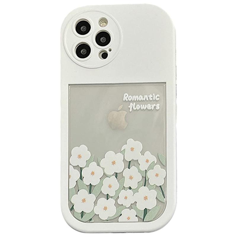 2in1 iphone14 ケース おしゃれ 韓国 可愛い 花 クリア 透明 ホワイト スマホケース スマホカバー あいふぉん14 ケース 薄型 レンズ保護 全面保護 iphone ケース ソフトシェル アイフォン14 ケース