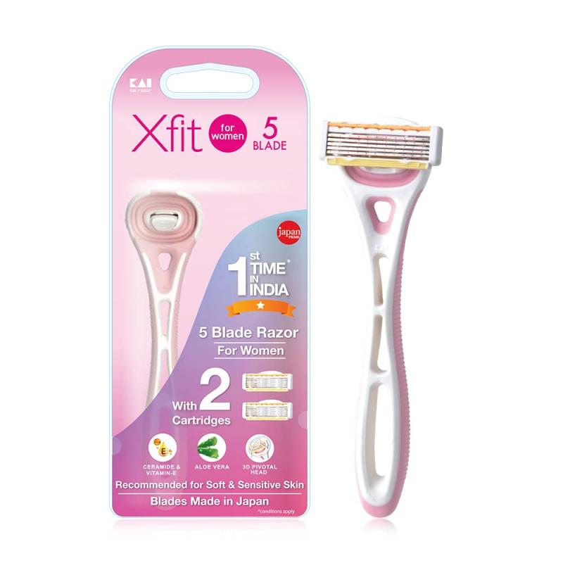 貝印(Kai Corporation) Xfit for woman 女性かみそり 敏感肌用 替刃2個付 カミソリ レディース