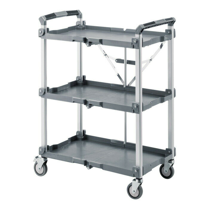 (LINEクーポン有)サンワサプライ CART-FA1GY 折りたたみカート3段式(W800) SANWASUPPLY (法人限定)