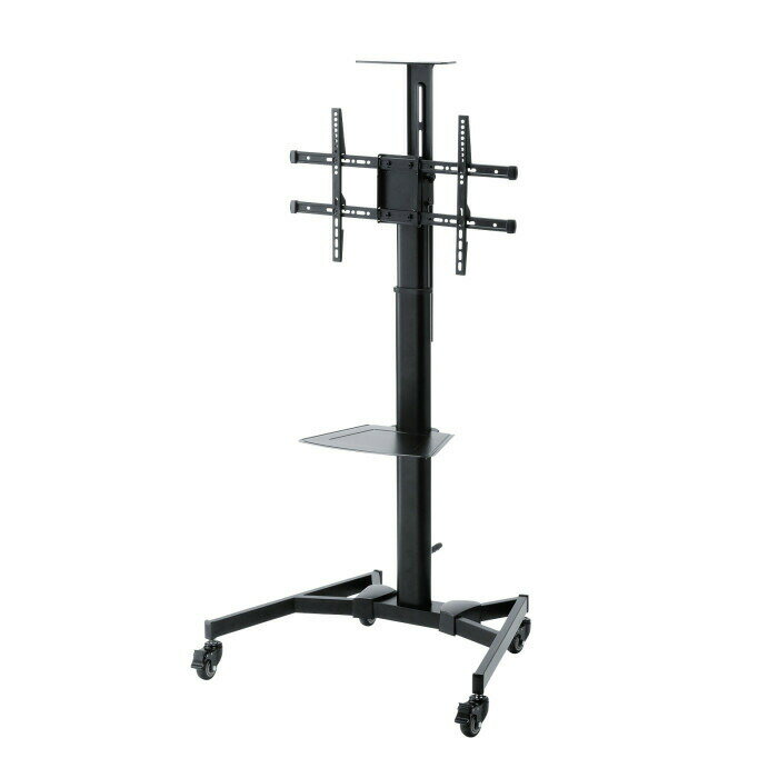 (LINEクーポン有)サンワサプライ CR-PL61BK 手動上下昇降テレビスタンド(カメラ台・大型キャスター付き..