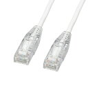 (5/10は抽選で100%P還元)サンワサプライ KB-SL6AYS-03W カテゴリ6A LANケーブル(スリム・やわらか・ツメ折れ防止コネクタ) SANWA...