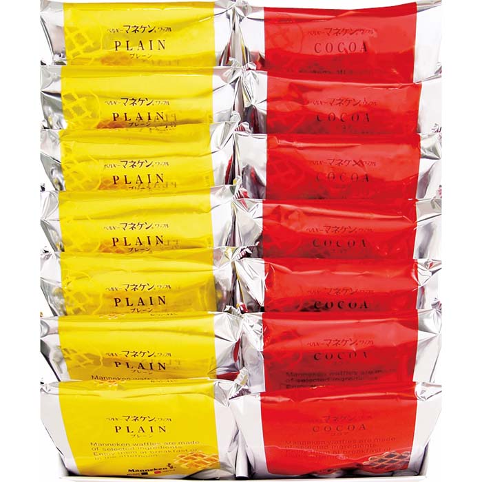 (LINEクーポン有)マネケン R14-PCG ワッフル詰合せ14個入り ギフト 御歳暮 贈り物 (のし包装無料対応可..