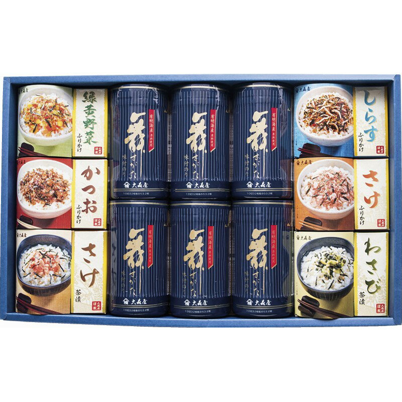 (5/15は抽選で100%P還元)大森屋 NTF-50G 卓上のり・ふりかけ・お茶漬詰合せ ギフト 内祝い 贈り物 贈与品 プレゼント お返し 舞すがた (代引不可) (のし包装無料対応可)