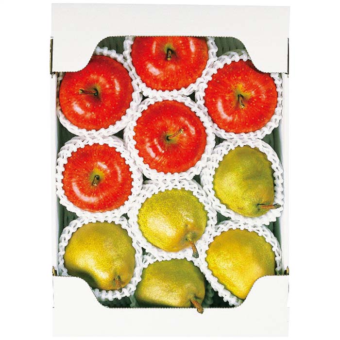 (LINEクーポン有)丸松青果 いずみ会の山形産サンふじりんごとラ・フランス約3kg お歳暮 ギフト (代引不可)