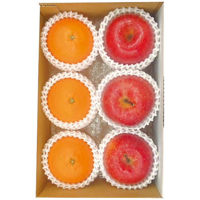 (LINEクーポン有)マルマン 愛媛県産 紅まどんな＆青森県産 蜜入りサンふじ お歳暮 ギフト (代引不可)