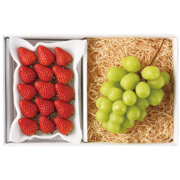 (LINEクーポン有)フルーツワールド シャインマスカットといちご詰合せ お歳暮 ギフト (代引不可)