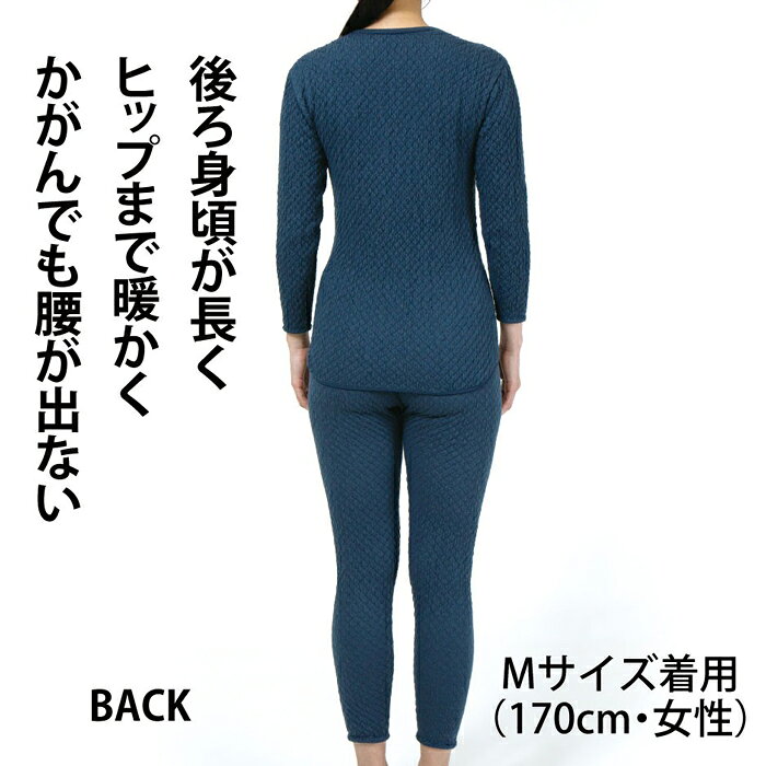 (LINEクーポン有)ひだまり チョモランマ QMS863 婦人タイツ LLサイズ ネイビー 身...
