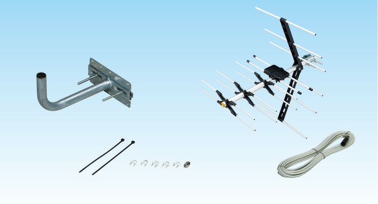 (6/5は抽選で100％P還元)(送料無料) マスプロ LS56-SET 小型UHFアンテナセット