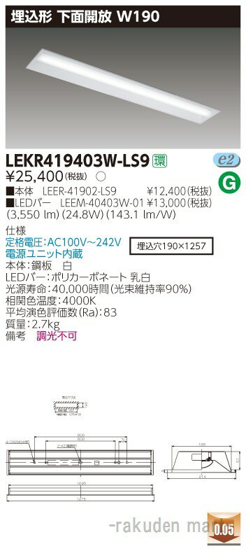 (30,000ߥեݥ)(̵)ǥ饤ƥå LEKR419403W-LS9 TENQOO40W190