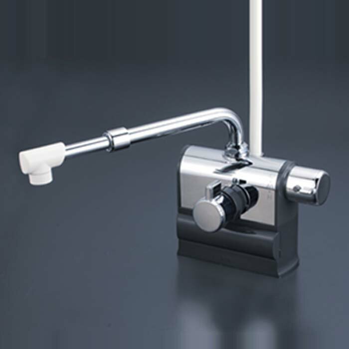 (LINEクーポン有)(送料無料) KVK KF3008RSJ デッキ形サーモスタット式シャワー 右ハンドル仕様 (伸縮自..