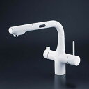 (LINE新規友だち限定クーポン配布中)(送料無料) KVK KM6131DSCECM4 ビルトイン浄水器用シングルシャワー付混合栓(センサー) 電池 マットホ...