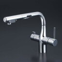 (LINEクーポン有)(送料無料) KVK KM6131SCEC ビルトイン浄水器用シングルシャワー付混合栓(センサー付)(eレバー)(代引不可)