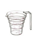 (LINEクーポン有)山崎実業 電子レンジ対応 段々計量カップ 200ML クリア 2699